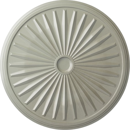 Ekena Millwork Leandros Ceiling Medallion (Fits Canopies up to 5"), 33 1/8"OD x 3 1/2"ID x 1 3/8"P, Flash Copper CM33LEFCS
